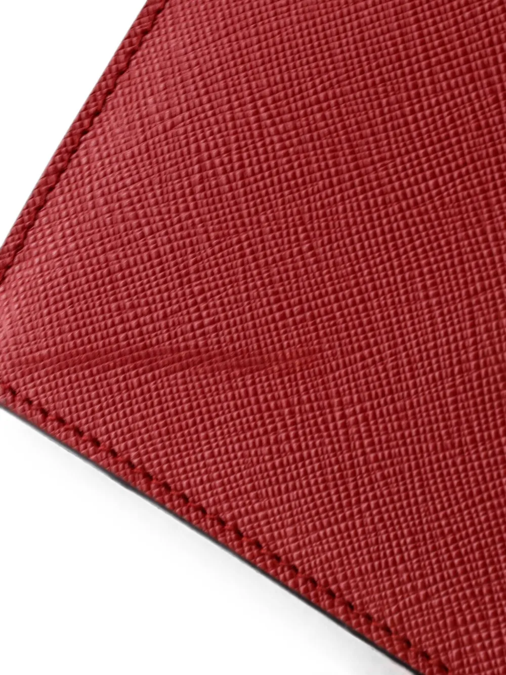Prada Pre-owned Chain Flap Bag Saffiano Leather Small Crossbody Bag in Red, view 5