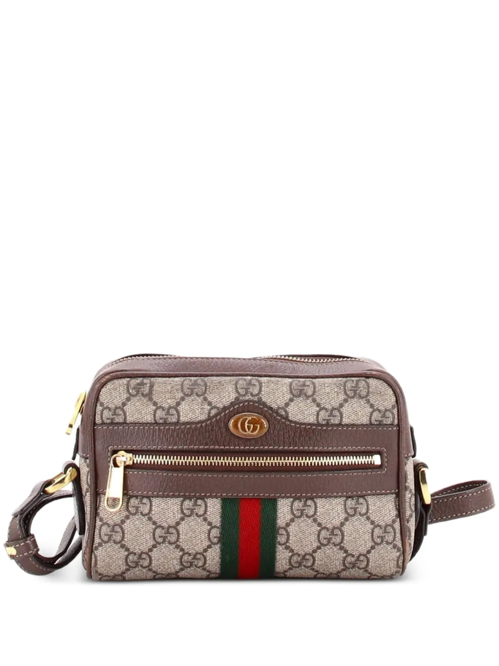 Gucci Pre-Owned Ophidia Shoulder Bag GG Coated Canvas Mini crossbody bag - Braun