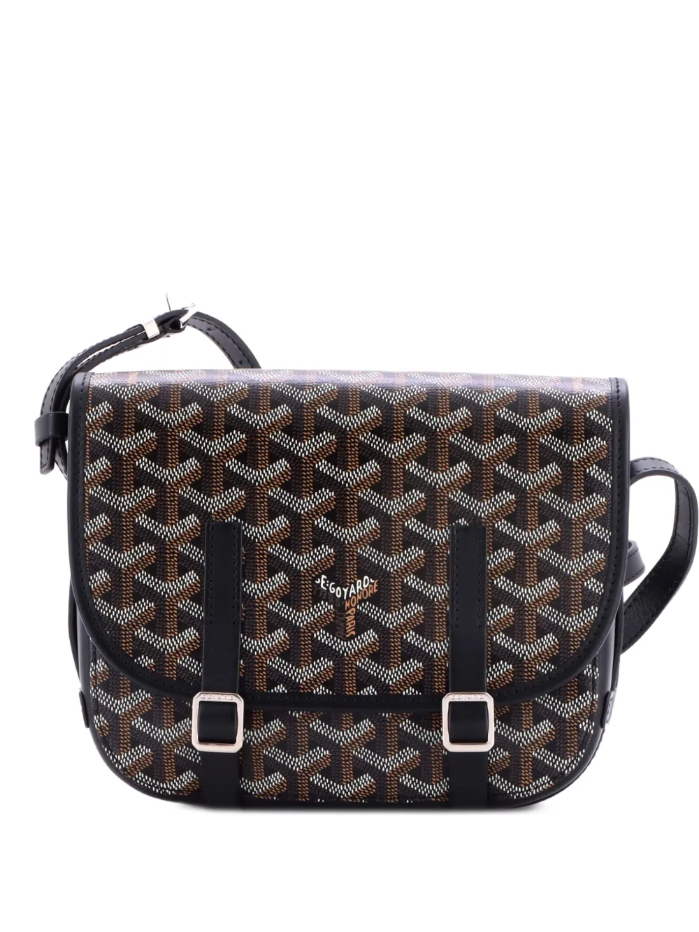 Goyard Pre-Owned Borsa a tracolla Belvedere PM in tela cerata - Nero