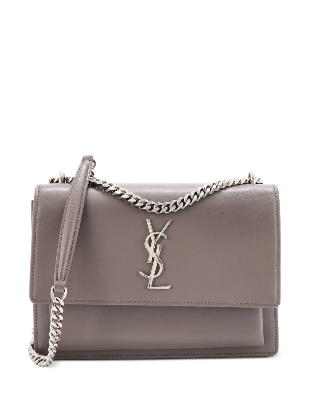 Saint Laurent Pre-Owned Sunset Leather Medium crossbody bag - Grigio