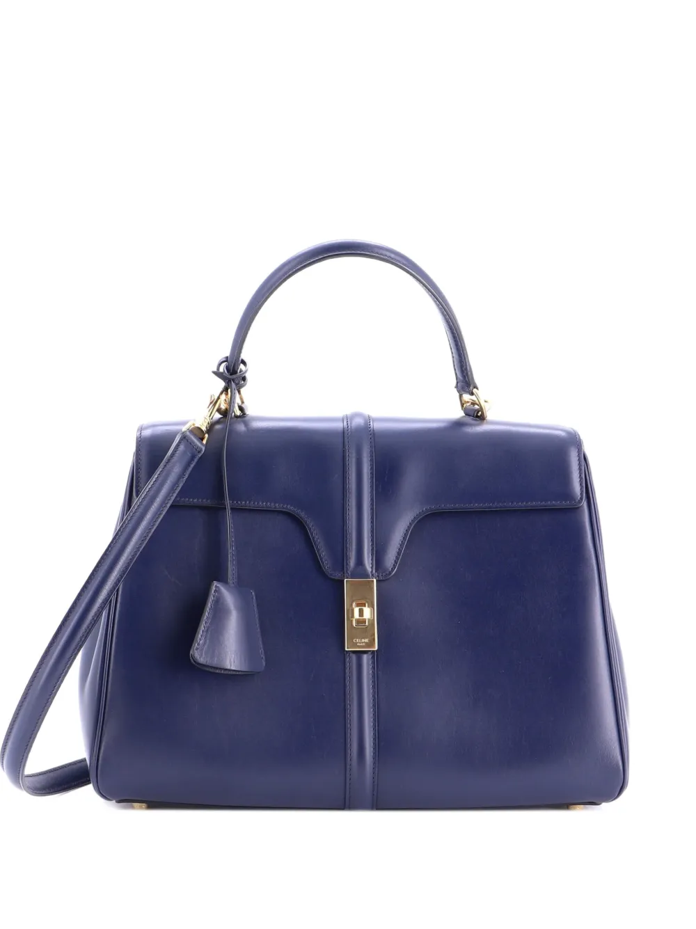 Celine Pre-Owned 16 Top Handle Bag Smooth Calfskin Medium satchel - Blu