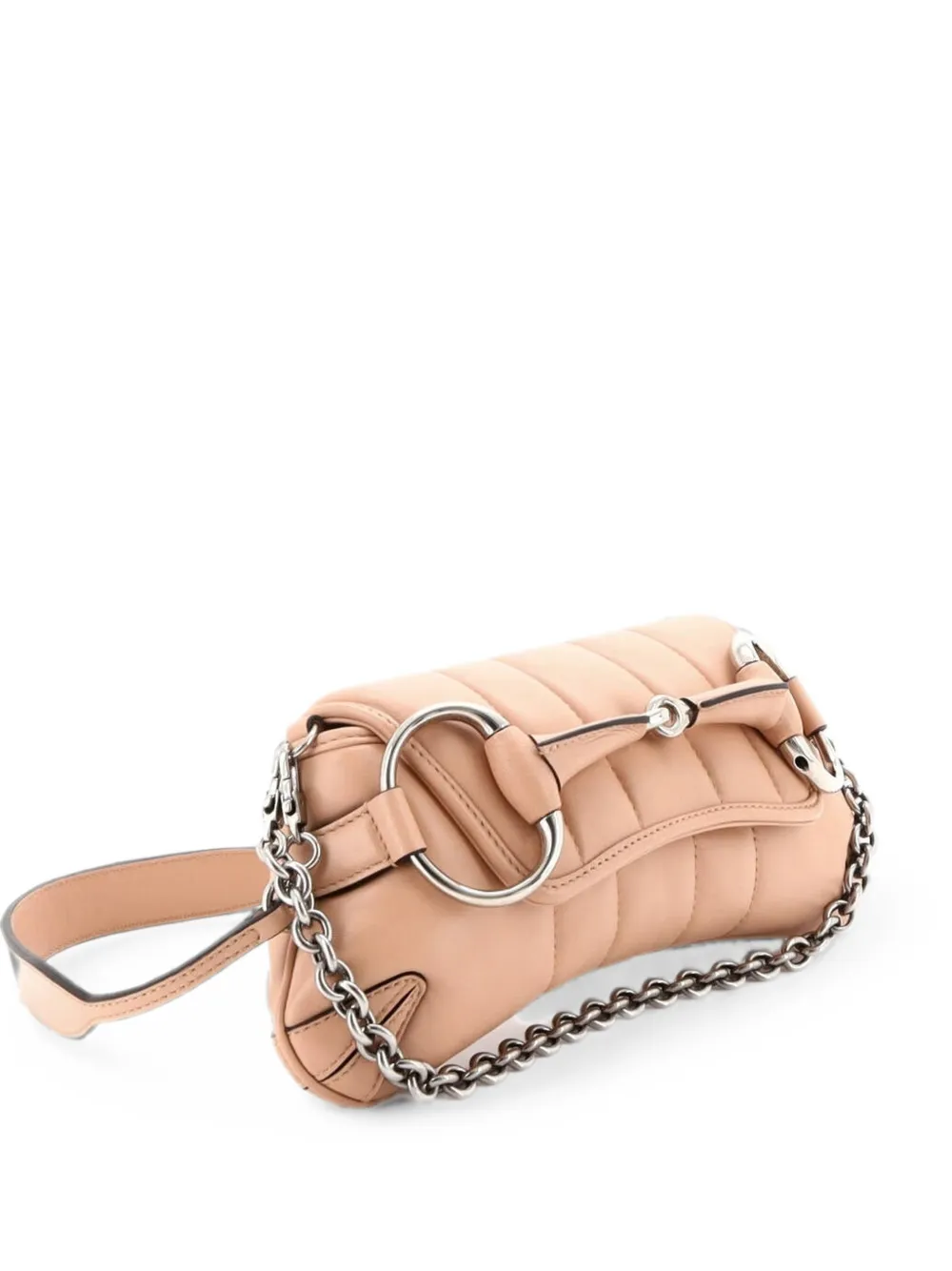 Gucci Pre-Owned Horsebit Chain Vertical Quilted Leather Small shoulder bag - Toni neutri