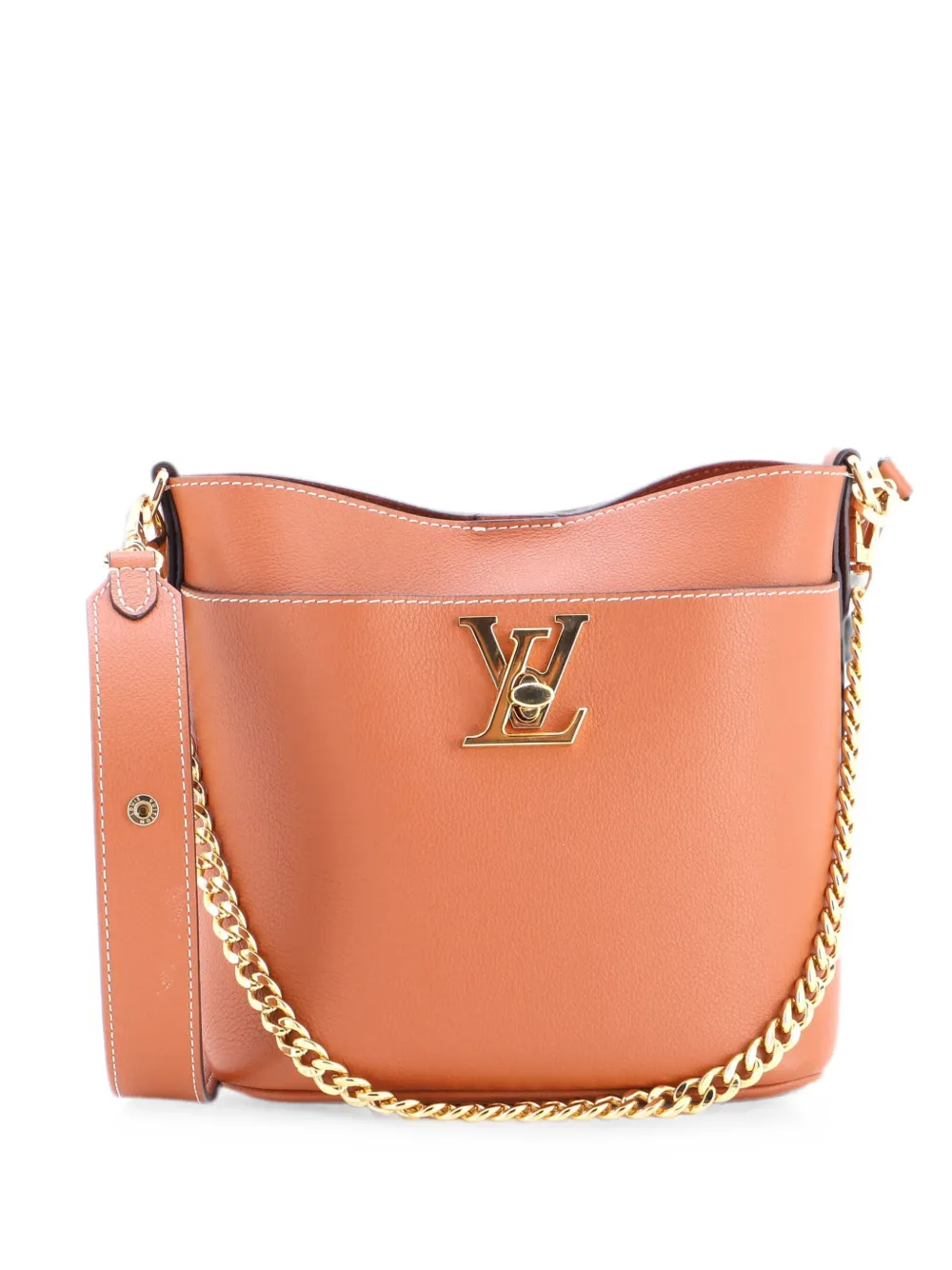 Louis Vuitton Pre-Owned Borsa a secchiello Lock and Walk in pelle - Marrone