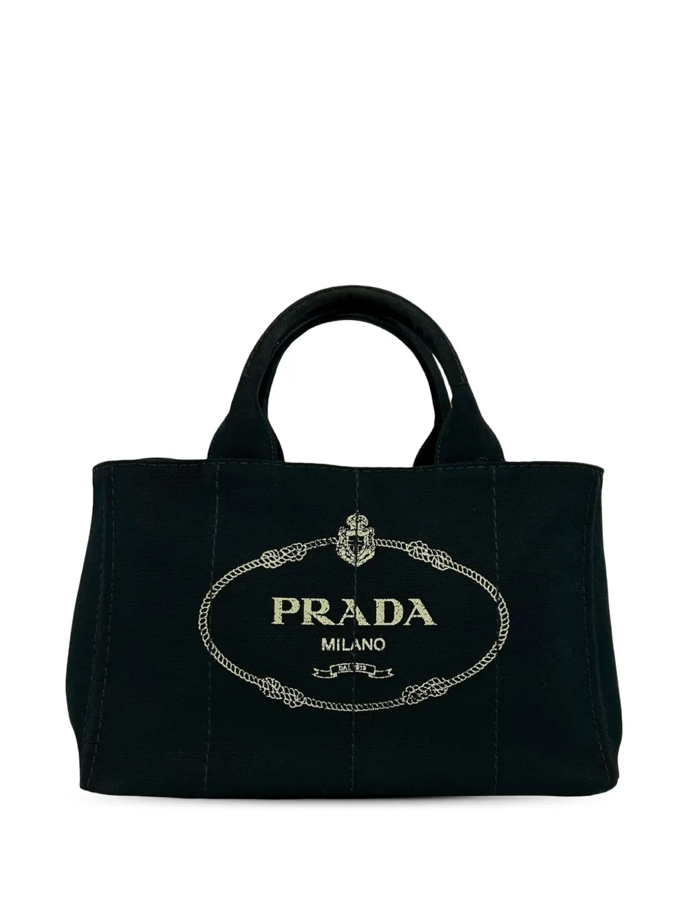 Prada Pre-Owned 2013-2026 Canvas Canapa Logo satchel - Nero