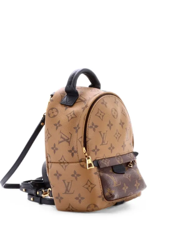 canvas louis vuitton backpack women Excursion Monogram PM Brown 3402371 way top zip closure Monogram Reverse Canvas Palm Springs