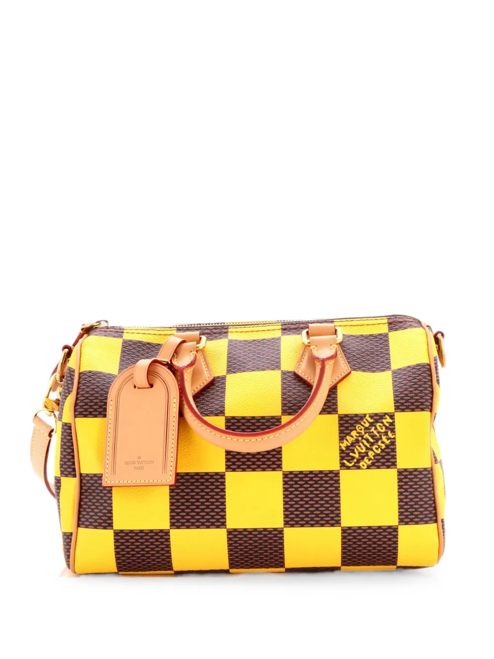 Louis Vuitton Pre-Owned Borsa a tracolla Speedy Bandouliere Bag Pop 25 Damier - Giallo