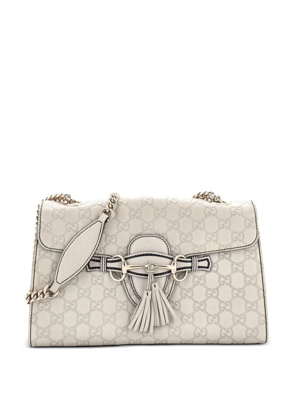 Gucci Pre-Owned Emily Chain Flap Bag Guccissima Leather Medium shoulder bag - Nude