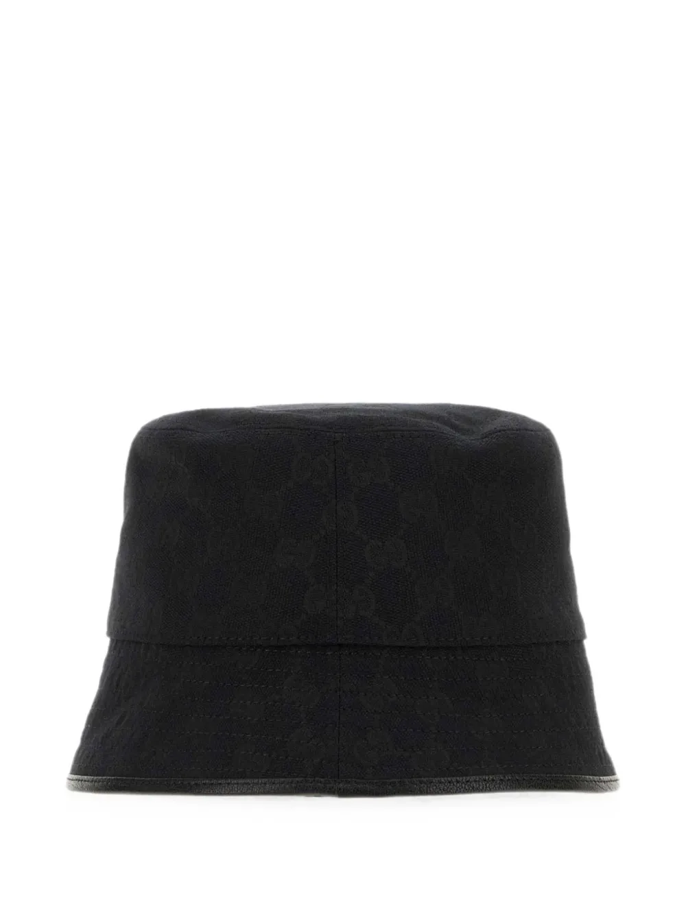 Gucci Cappello bucket GG Supreme con finiture in pelle - Nero