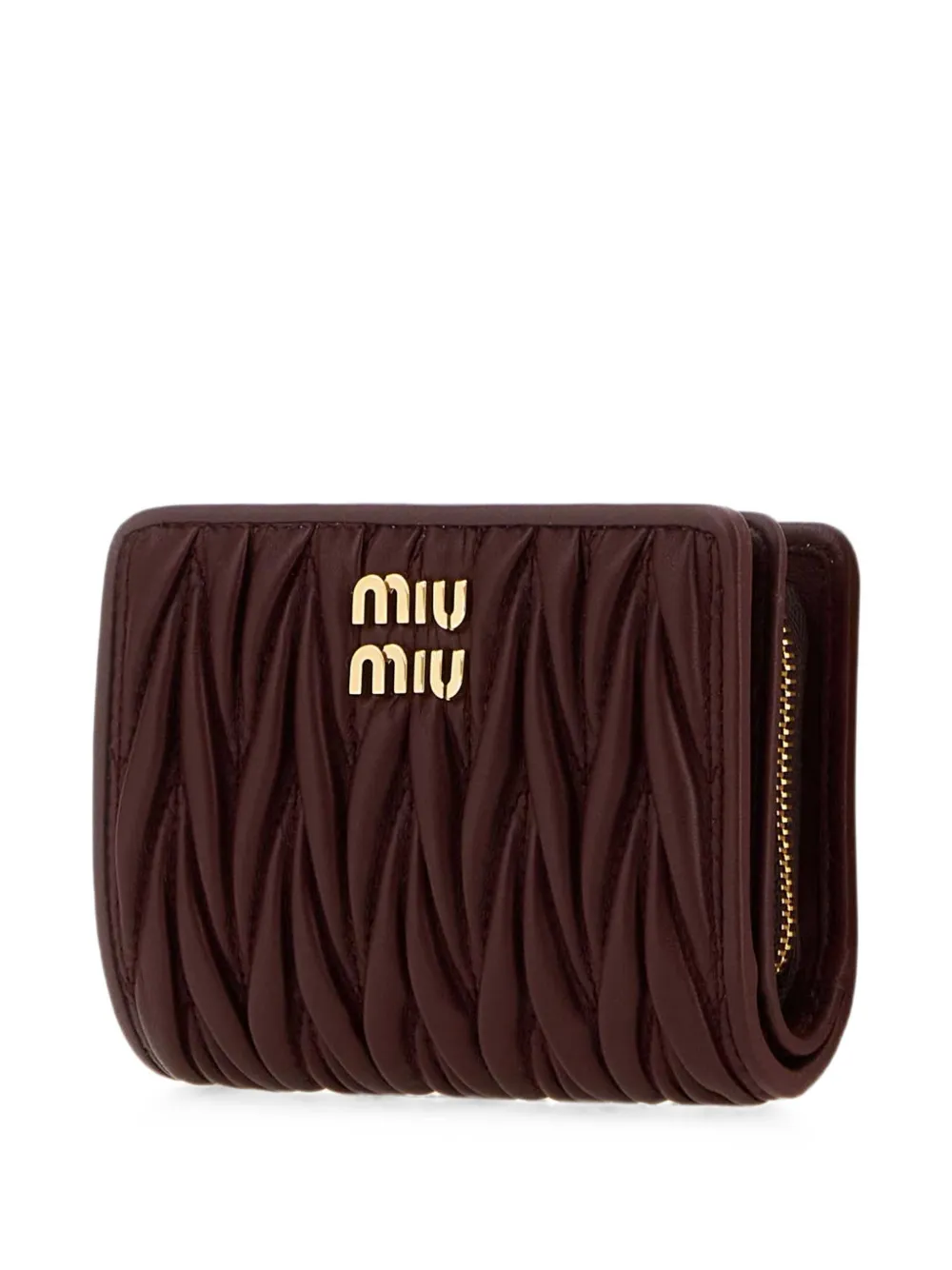 Miu Matelassé portemonnee Bruin