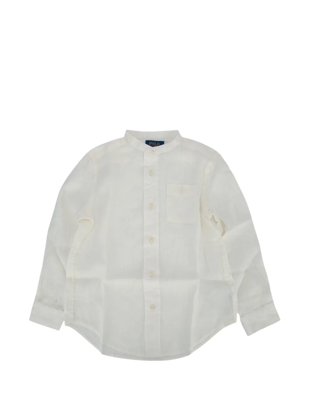 POLO RALPH LAUREN KIDS Camicia con colletto a fascia - Toni neutri