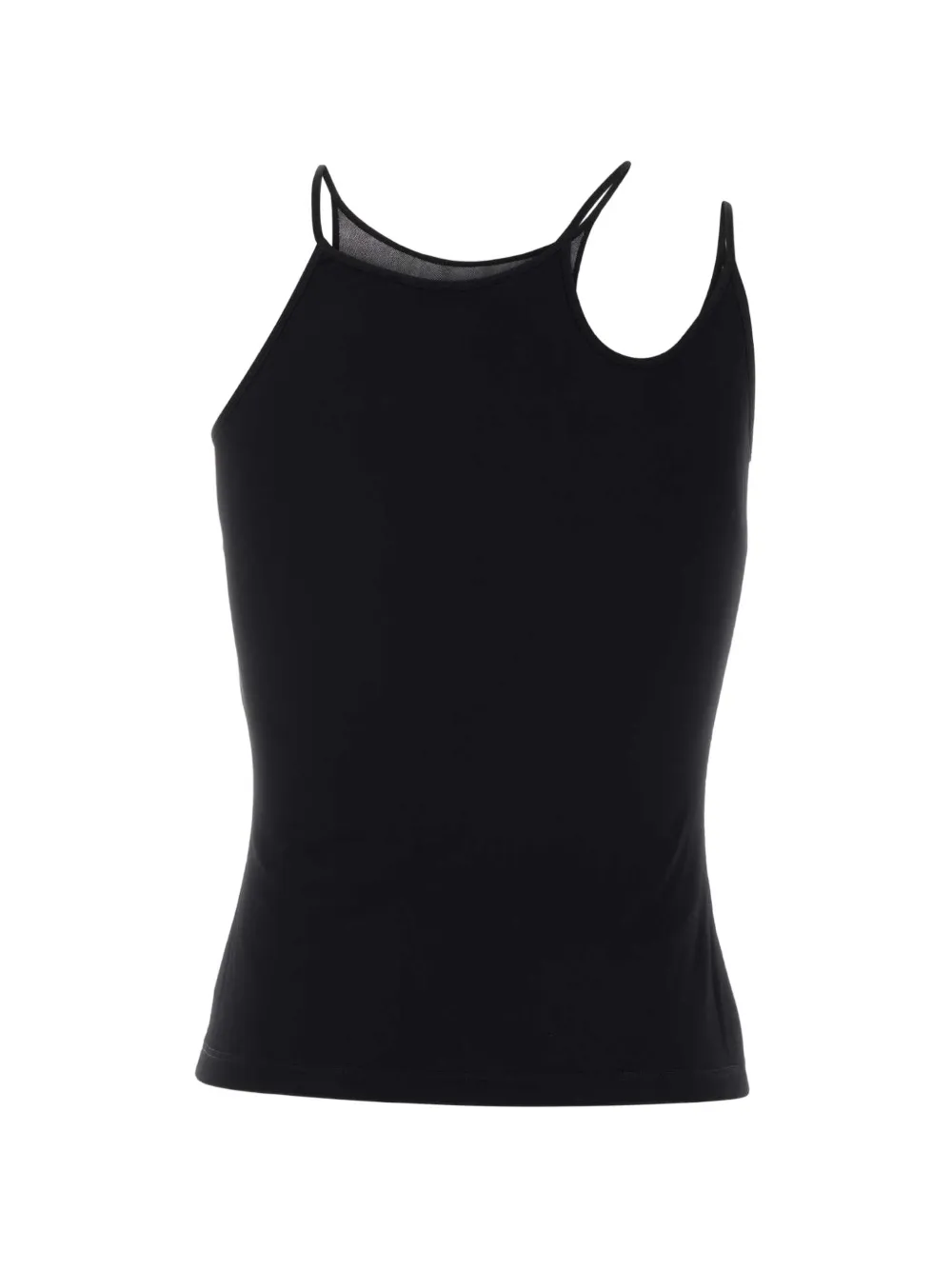 Alexander McQueen cut-out mesh tank top - Schwarz