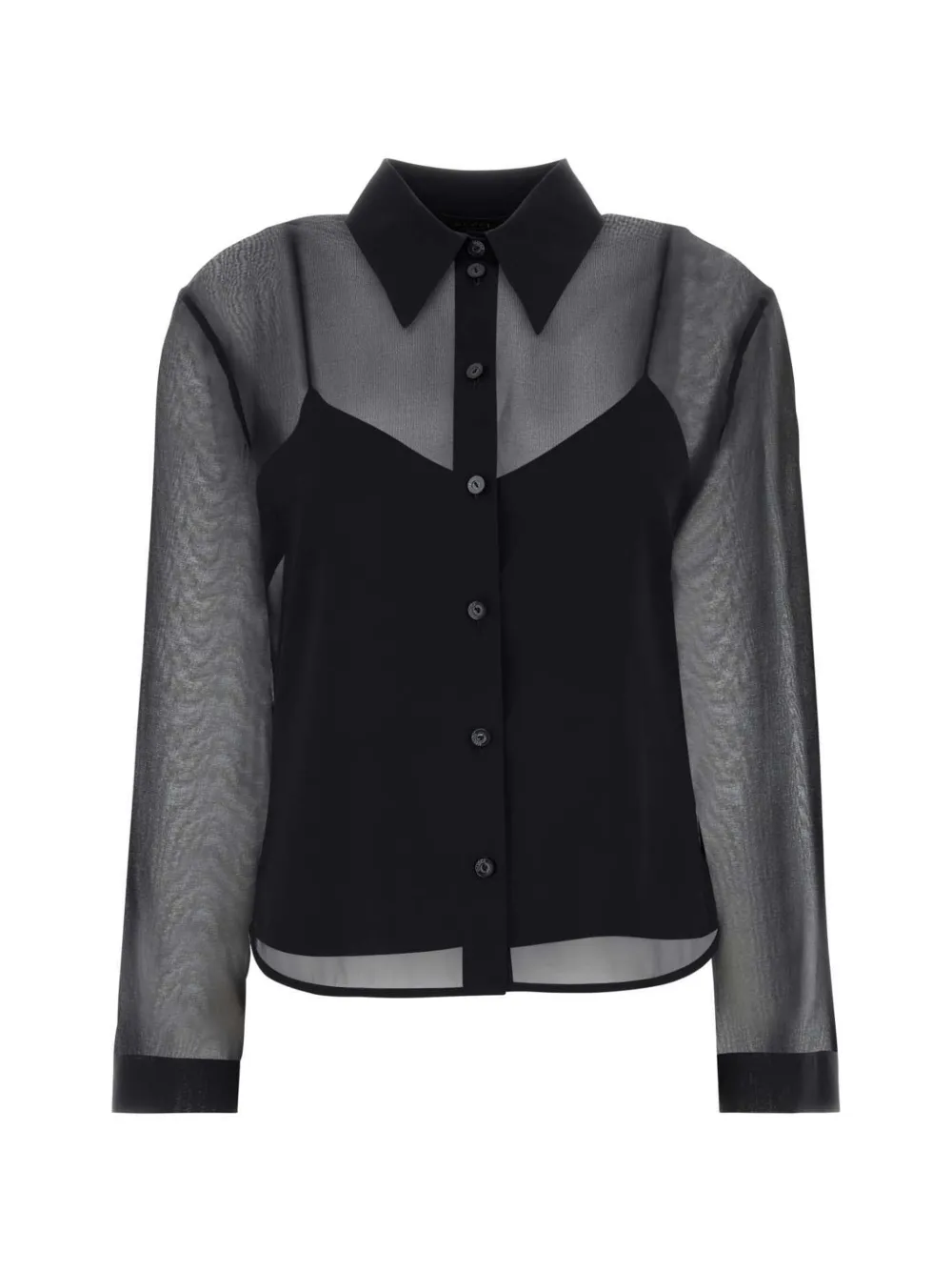 Gucci sheer silk-chiffon shirt - Black
