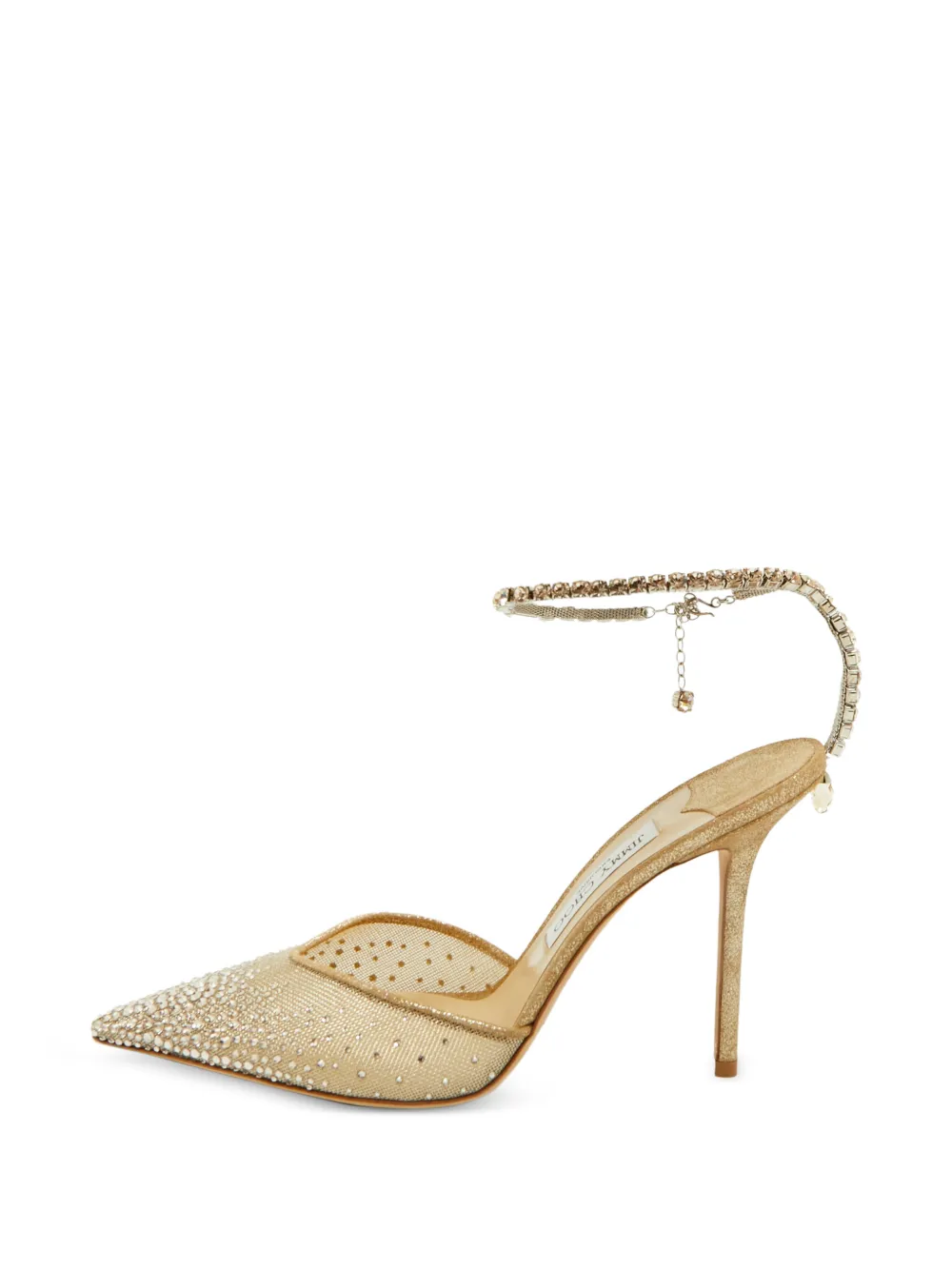 Jimmy Choo Pre-Owned Saeda crystal-embellished heeled pumps - Gold