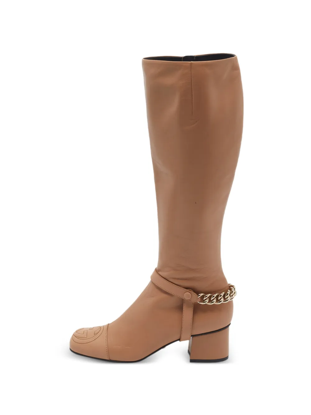 Gucci Pre-Owned Interlocking G chain-link boots - Braun