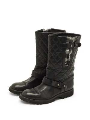 CHANEL Pre-Owned 2000s lace-up knee-high Boots | Black | FARFETCH