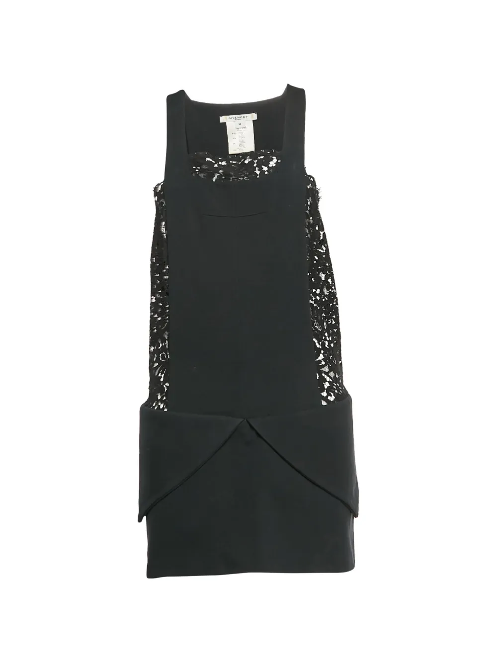 Givenchy Pre-Owned lace-paneled pleated dress - Nero