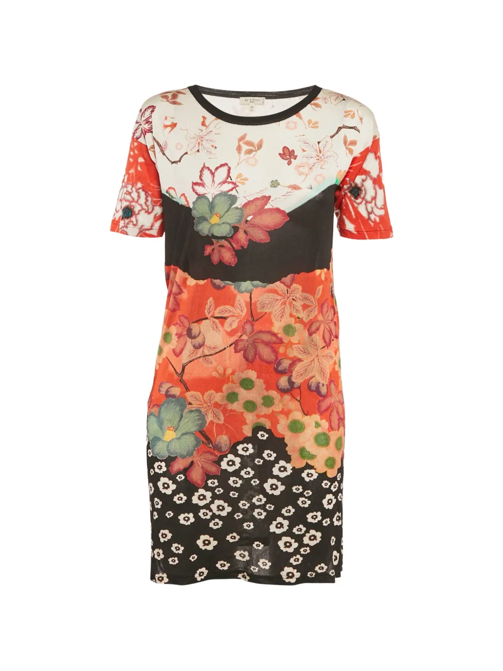 Etro Pre-Owned floral-print jersey mini dress - Rosso