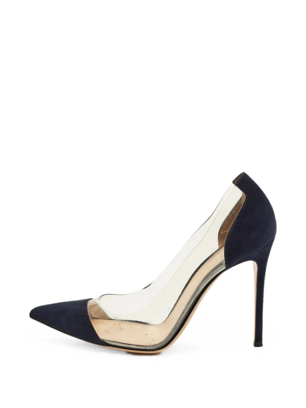 Gianvito Rossi Plexi pointed-toe pumps - Blue