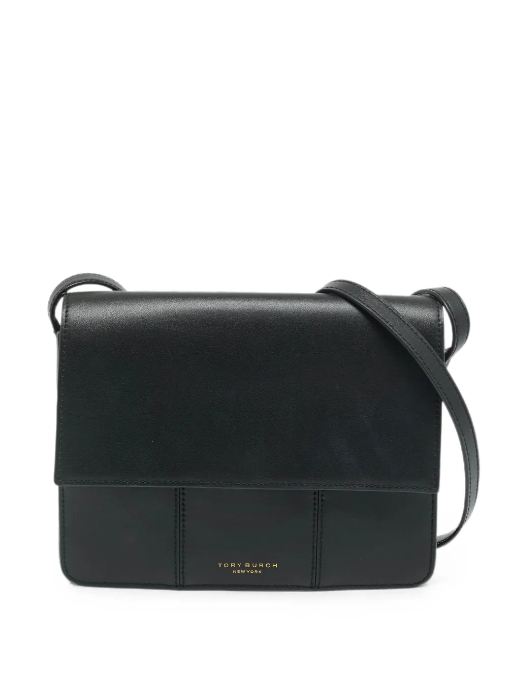 Pre-owned Tory Burch Block-t Shoulder Bag In Black