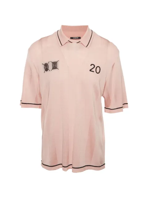Jacquemus Pre-Owned embroidered knit collar T-shirt