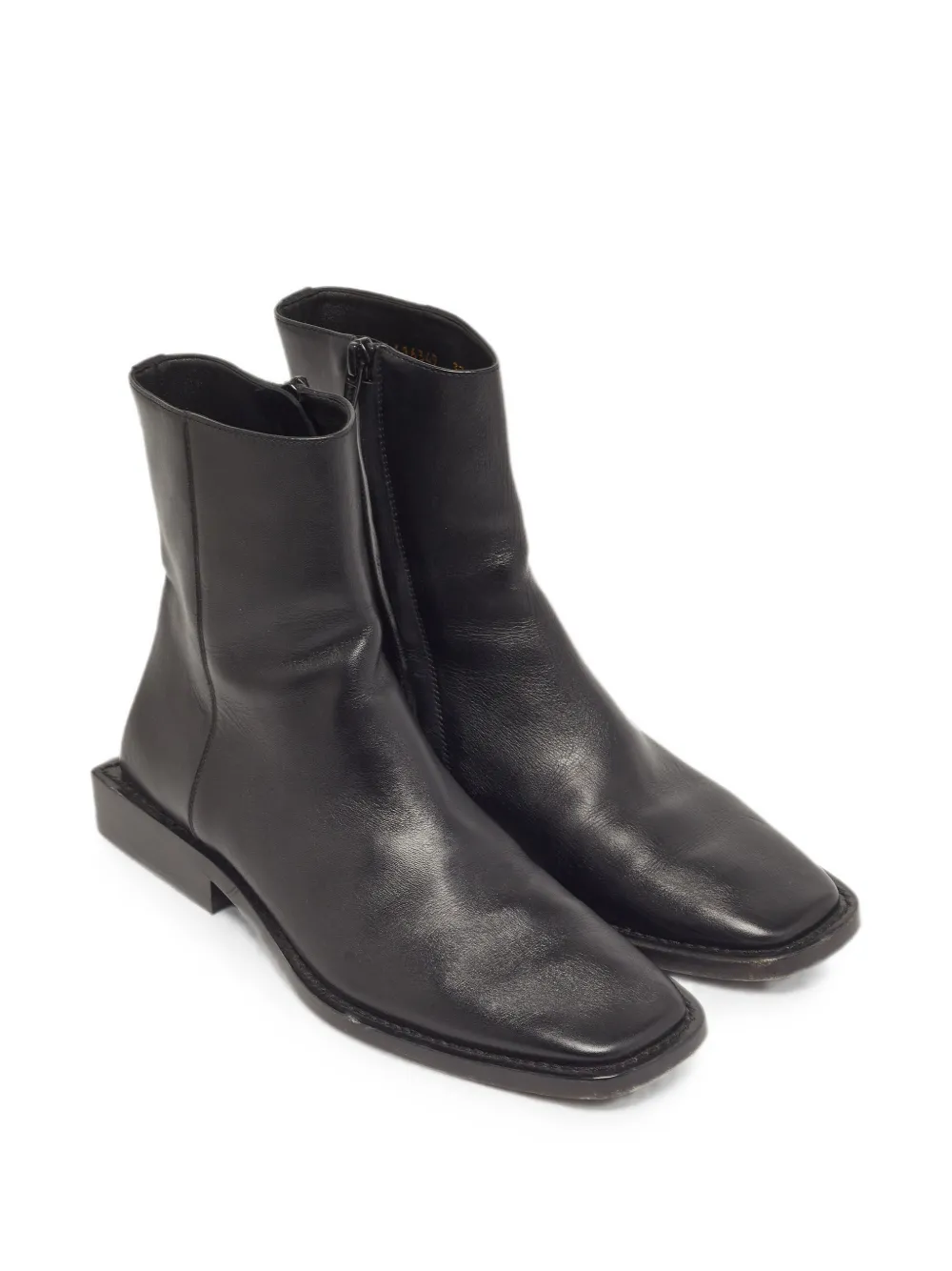 Balenciaga Pre-Owned square-toe ankle boots - Nero