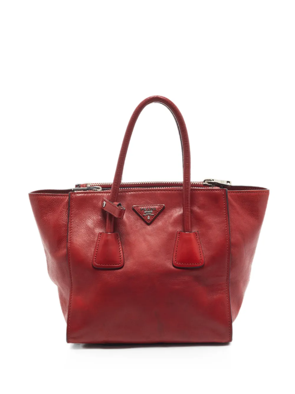 Prada Pre-Owned Twin Pocket leather tote bag - Rosso