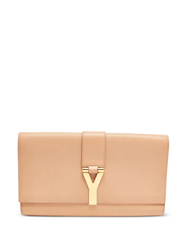 Saint Laurent Pre-Owned Y Line クラッチバッグ | ニュートラル