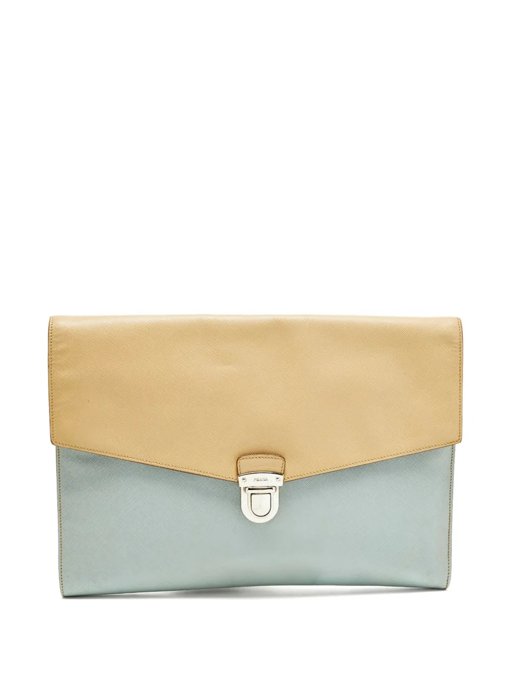 Prada Pre-Owned Saffiano Bicolo envelope case - Blu