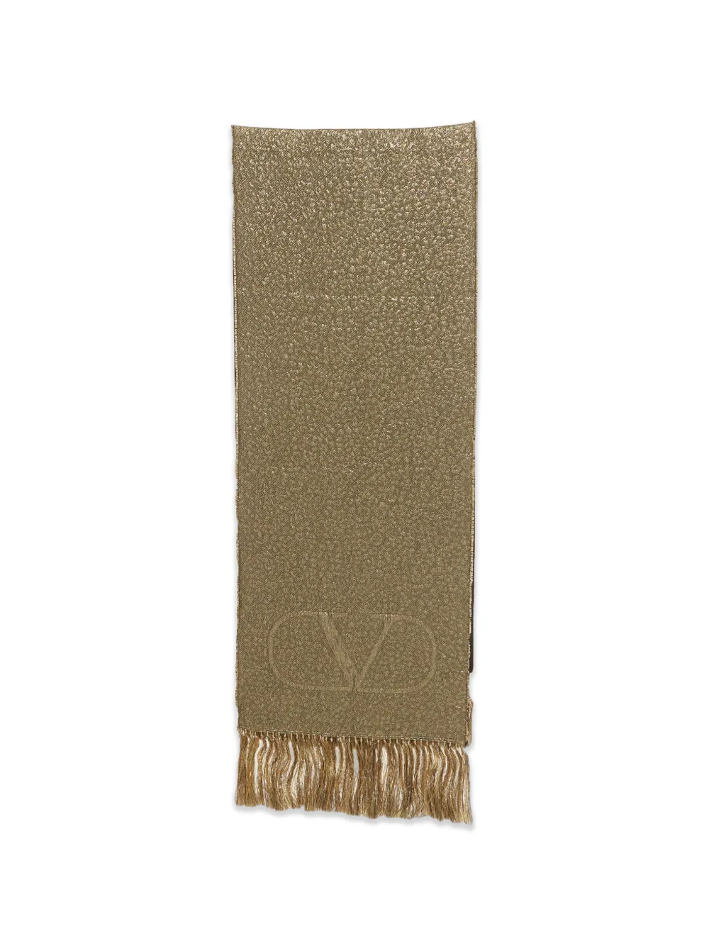 Valentino Garavani Pre-Owned Sciarpa VLogo con frange - Oro