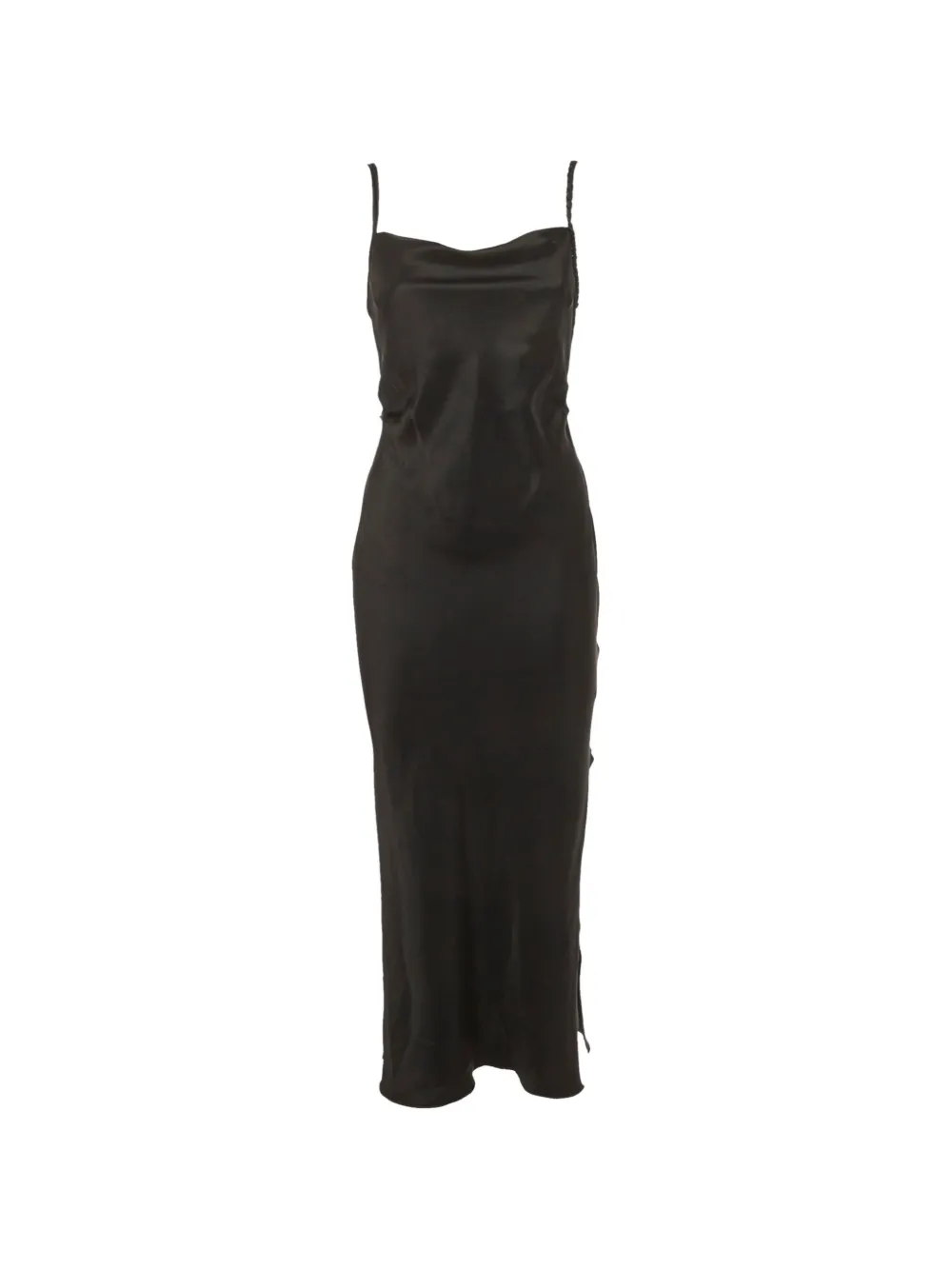 Nanushka Fiore cowl-neck midi dress - Nero