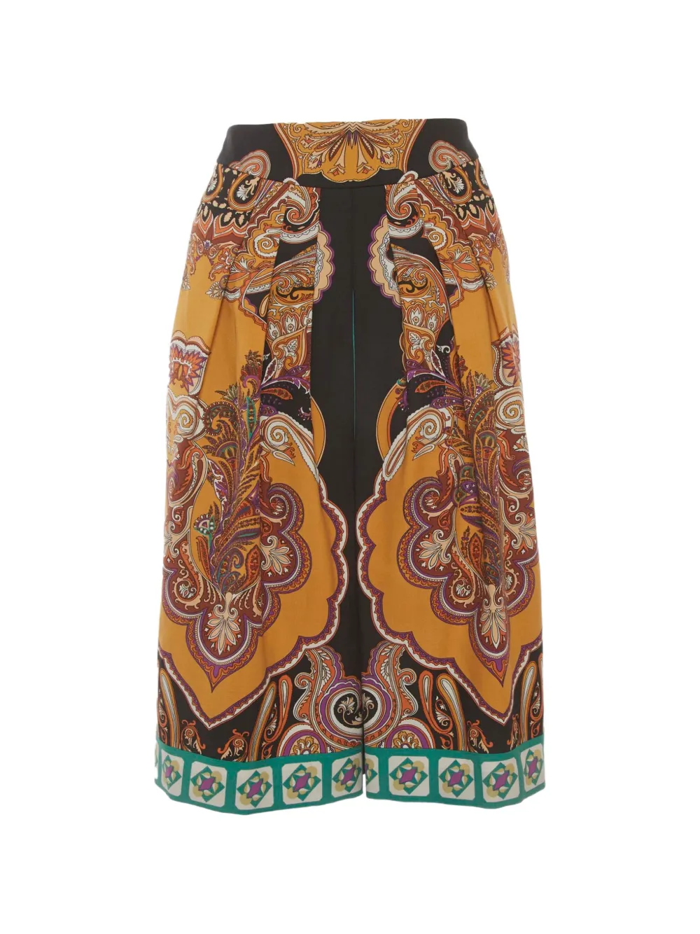 Etro Pre-Owned paisley-pattern midi skirt - Nero