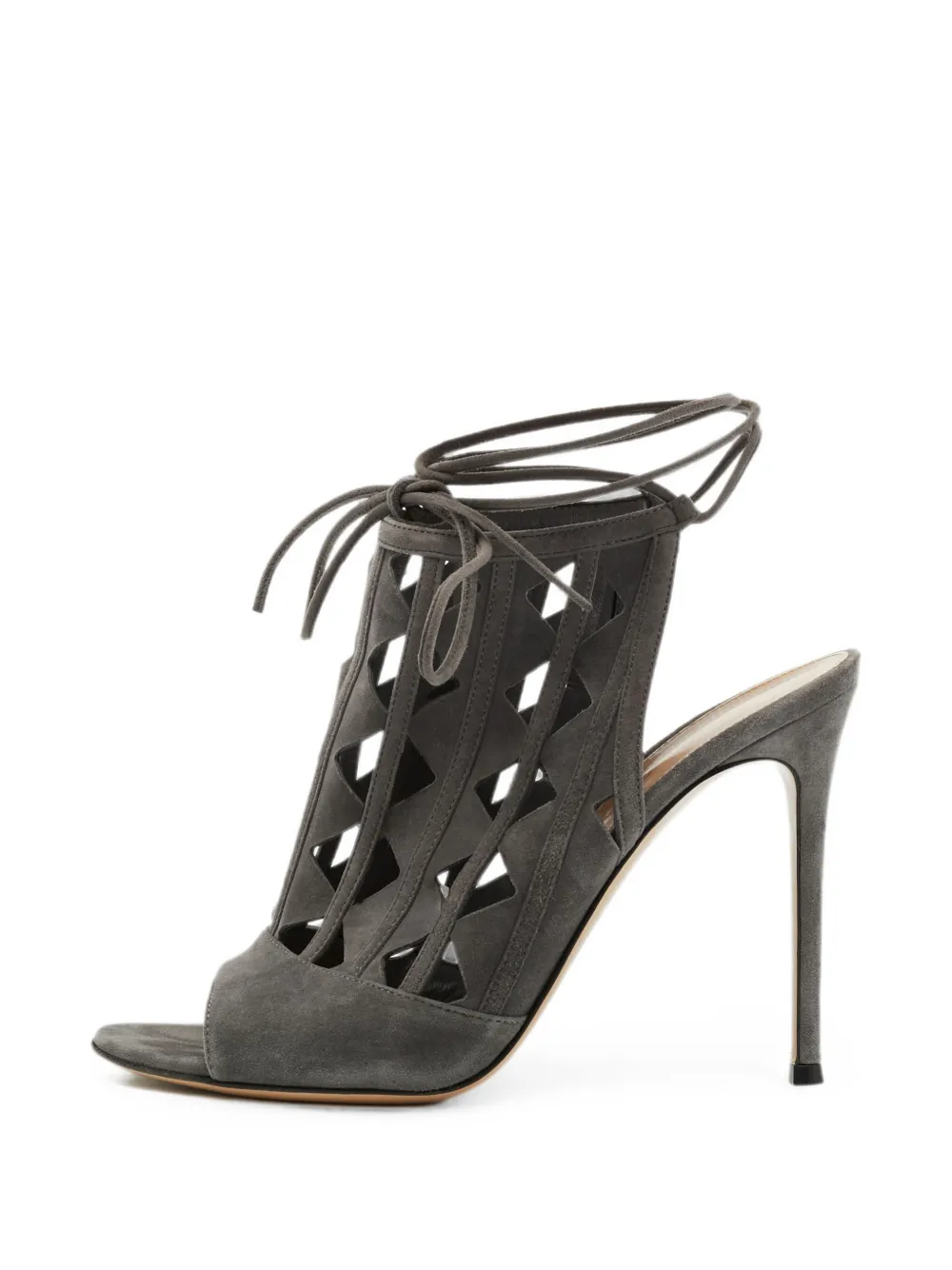Gianvito Rossi Maxine cut-out heeled sandals - Grau