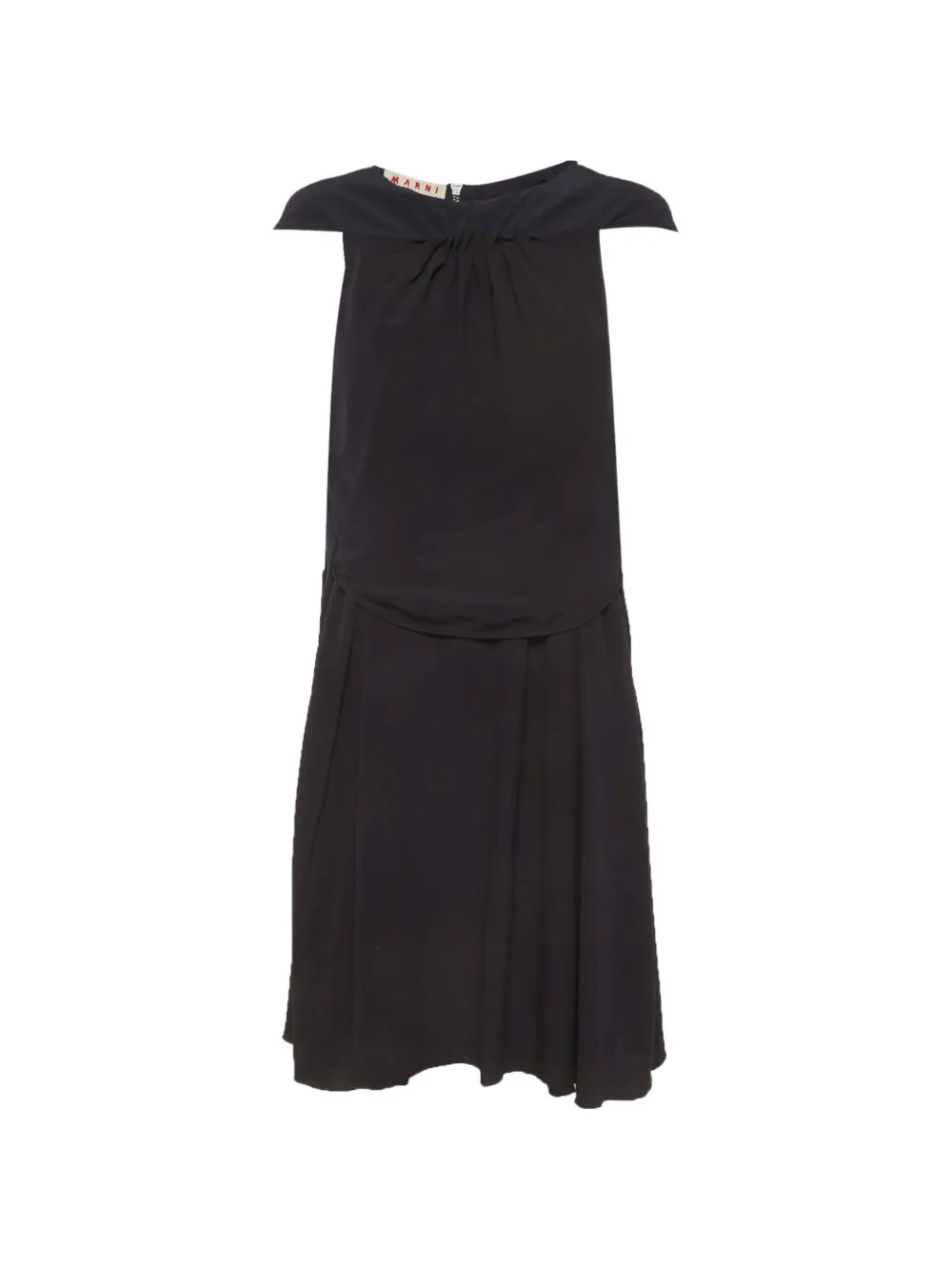 Marni Pre-Owned tiered crepe mini dress - Blu