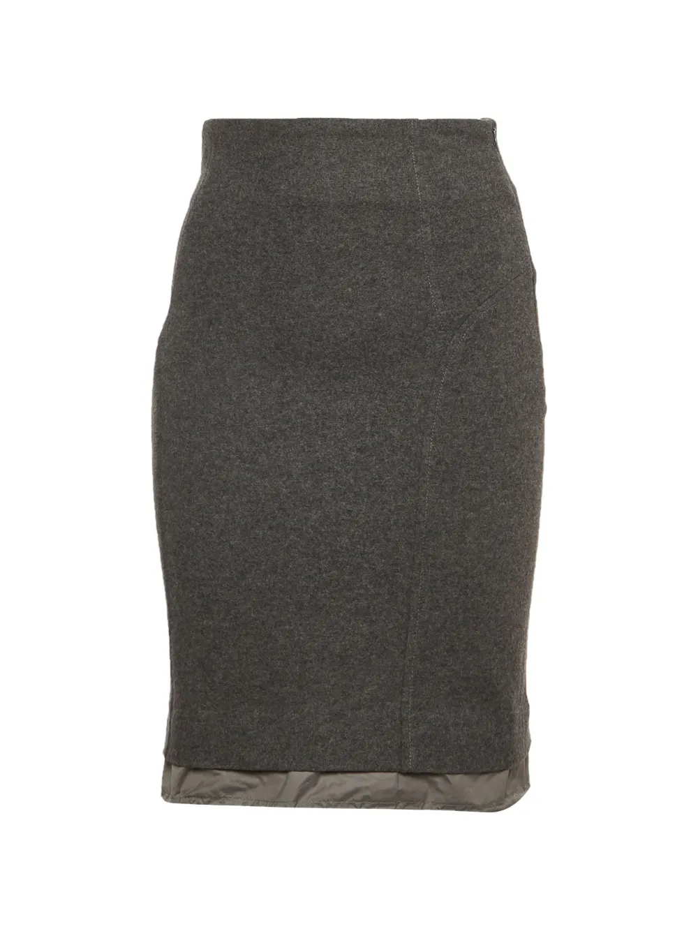 Brunello Cucinelli Vintage Bleistiftrock mit Einsätzen - Grau