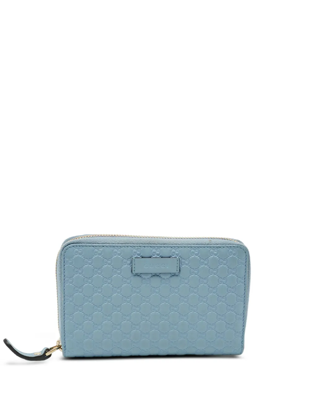 Gucci Pre-Owned Microguccissima zip-around wallet - Blu