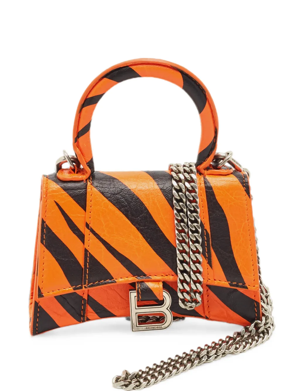Balenciaga Pre-Owned mini Hourglass tiger-stripe handbag - Arancione