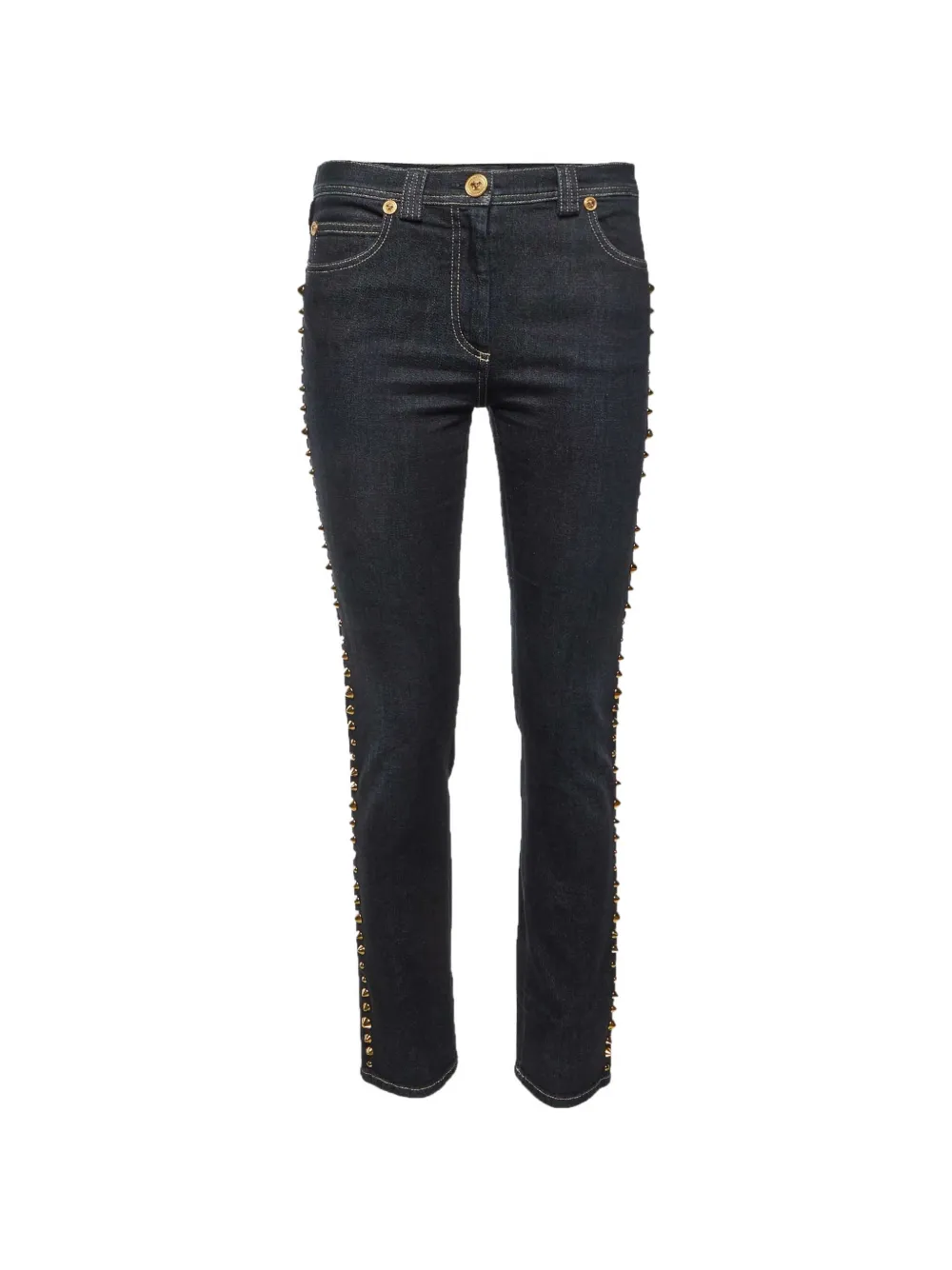 Versace Pre-Owned studded slim-fit jeans - Nero