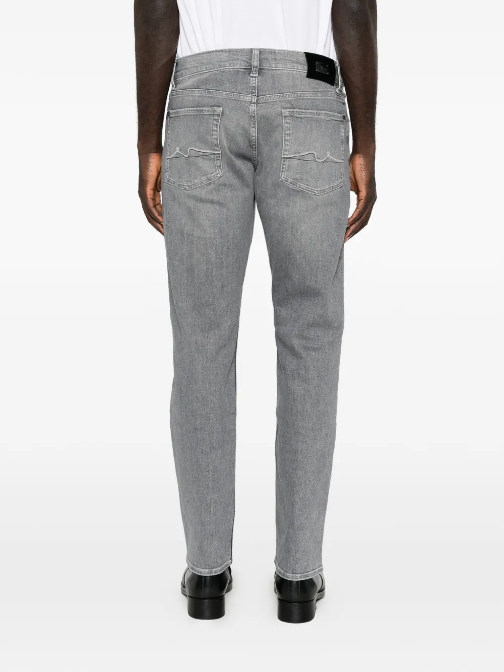 7 For All Mankind Straight jeans met vervaagd effect Grijs