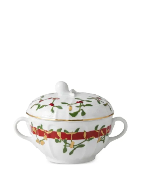 GINORI 1735 mistletoe-print lidded biscuit jar