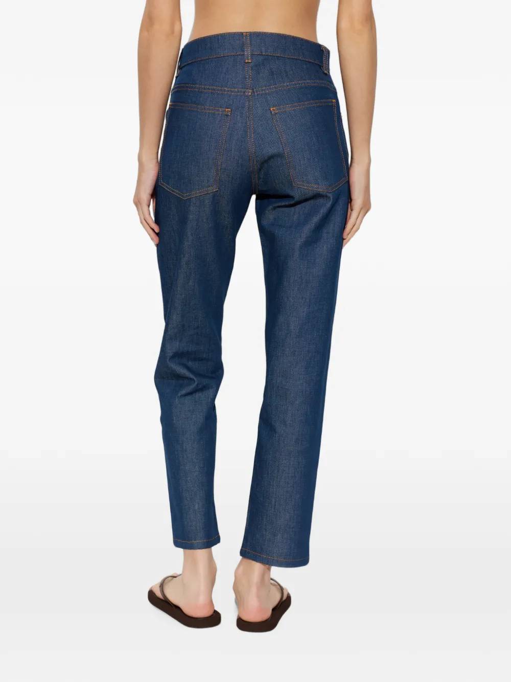 Moschino Jeans met logopatch Blauw