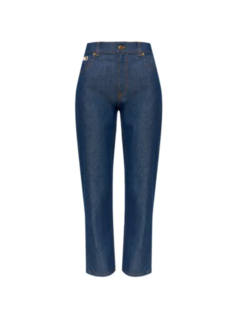 Moschino logo-patch tapered jeans