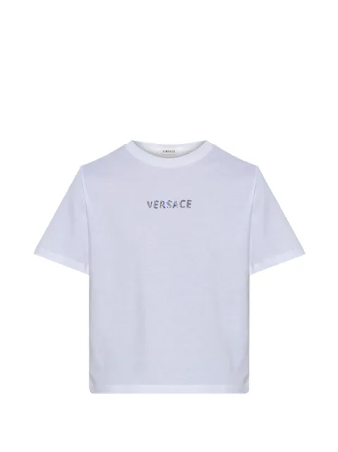 Versace bead-embellished logo T-shirt