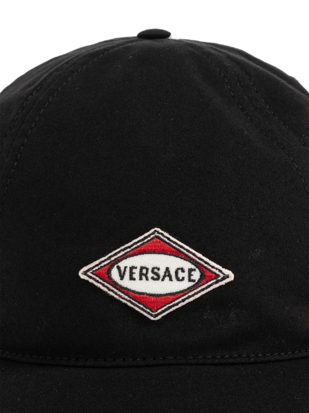 Versace Honkbalpet met logopatch Zwart