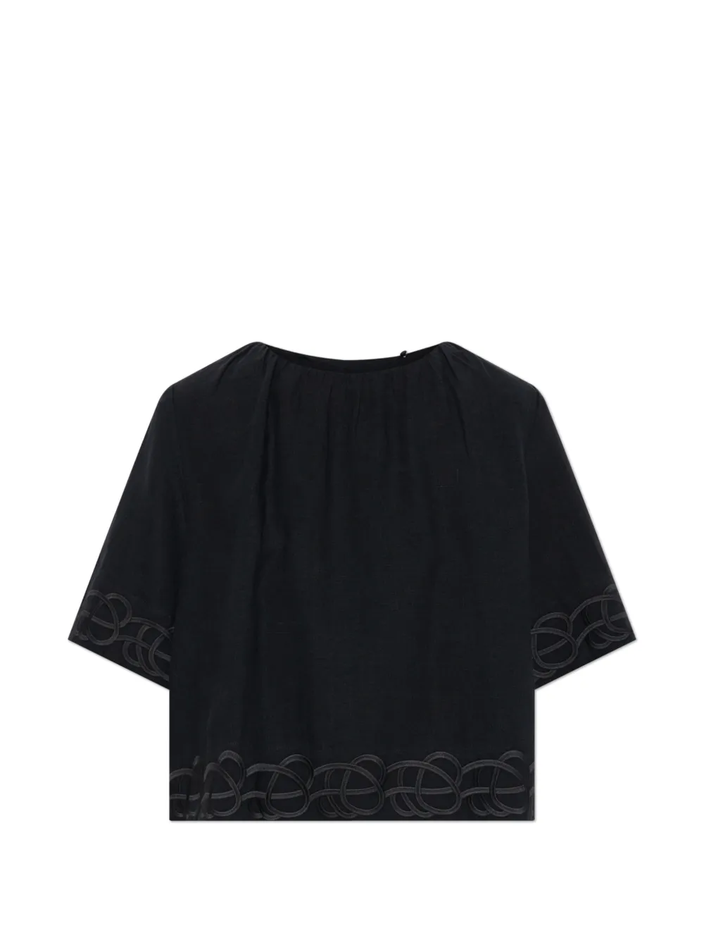 By Malene Birger Blusa Marian con ricamo - Nero