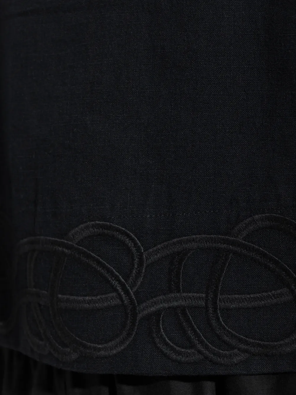 By Malene Birger Marian linnen blouse met borduurwerk Zwart