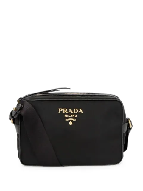 Prada bolsa de hombro con letras del logo