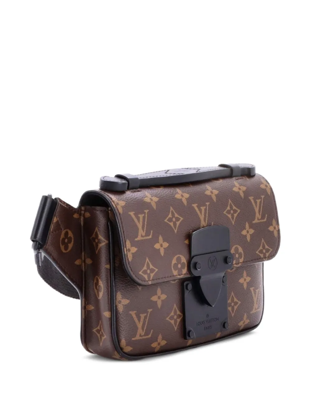 Louis Vuitton Pre-Owned S Lock Sling Bag Macassar Monogram Canvas belt bag - Nero