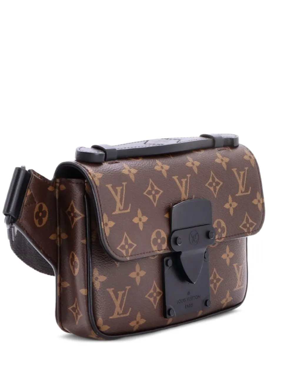 Louis Vuitton Pre-Owned S Lock Sling Bag Macassar Monogram Canvas belt bag - Nero