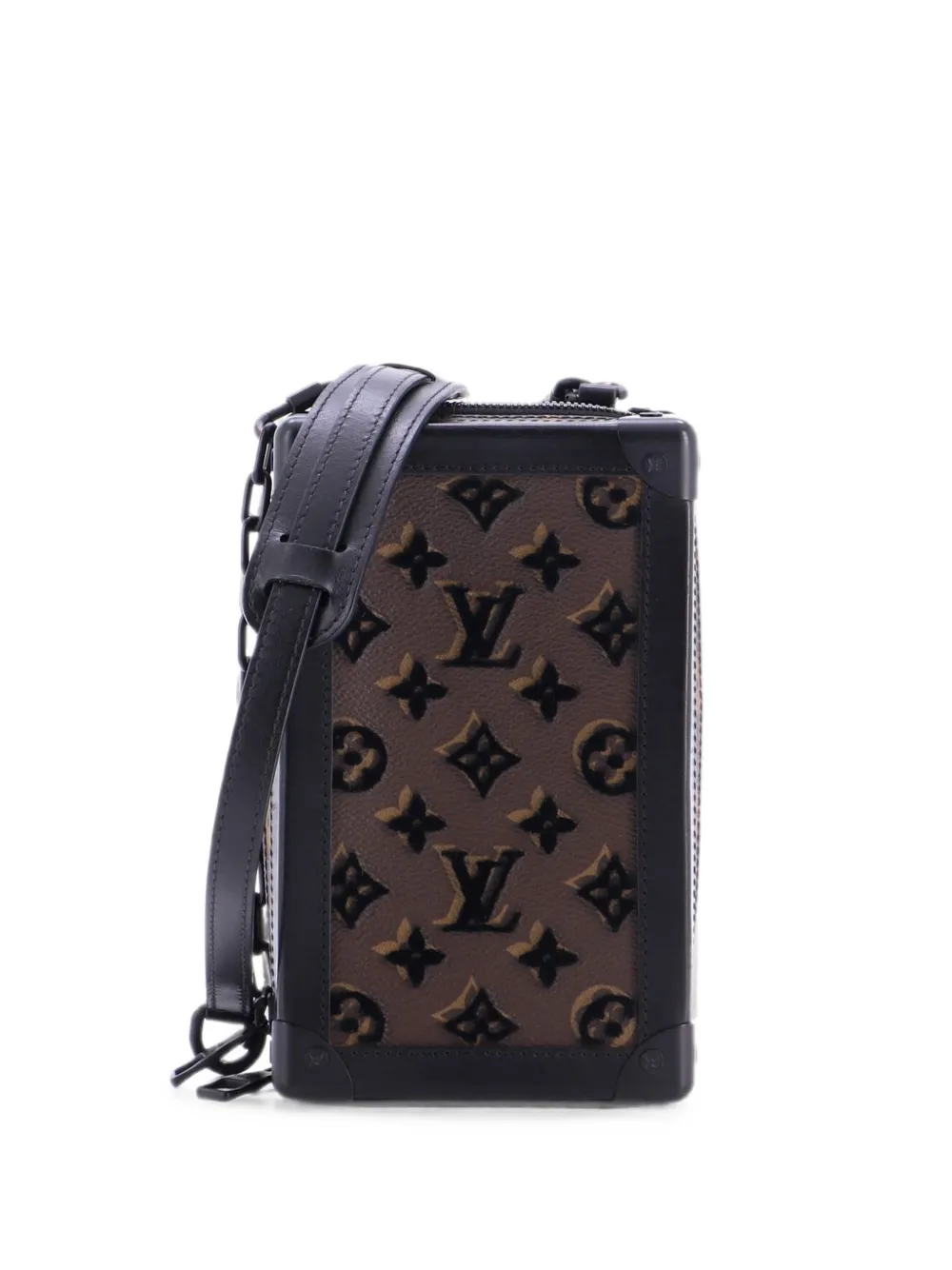 Louis Vuitton Pre-Owned Borsa a tracolla Vertical Soft Trunk Bag Monogram Tuffetage in tela - Nero