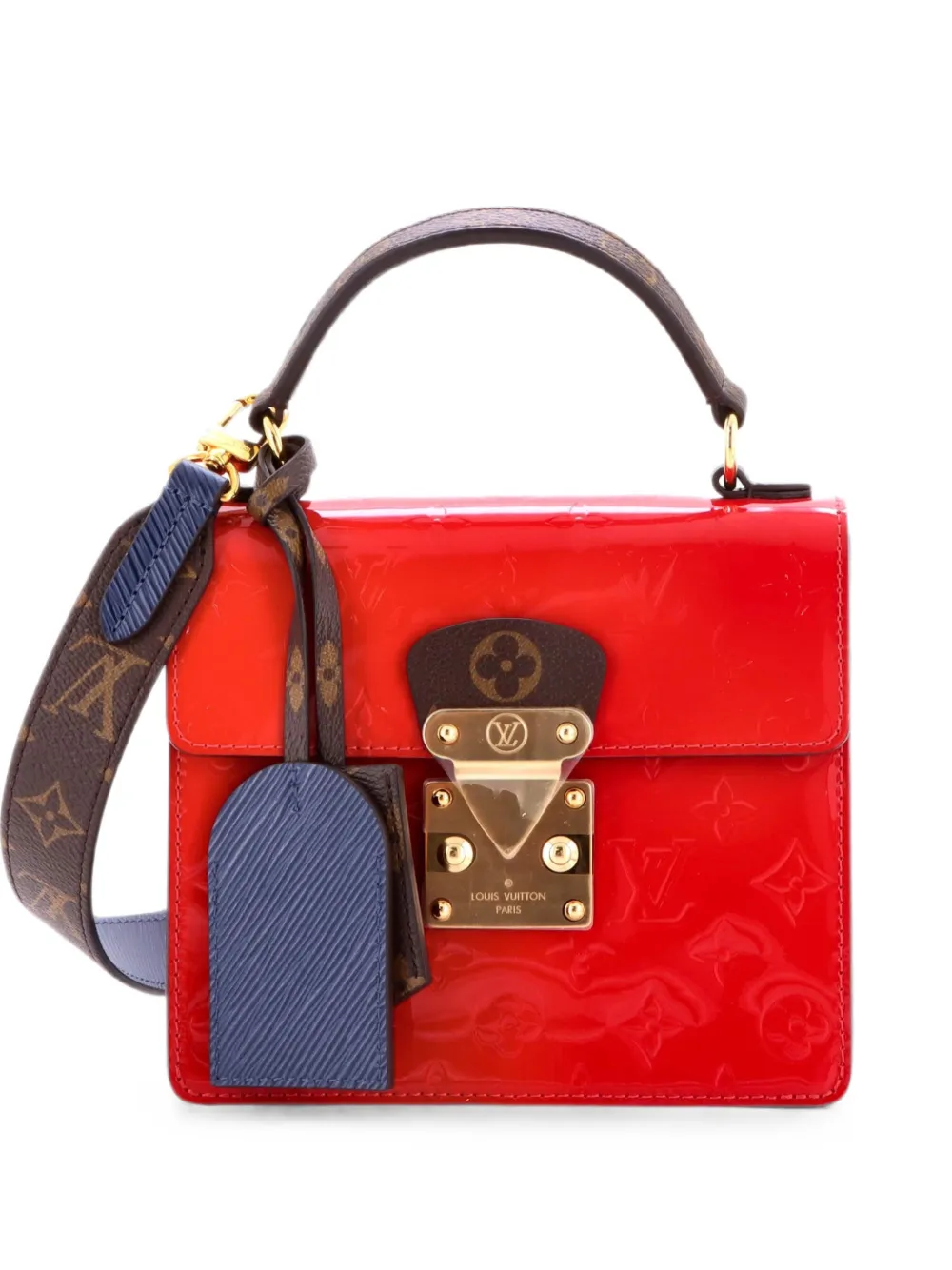 Louis Vuitton Pre-Owned Spring Street NM Handbag Monogram Vernis with Monogram Canvas and Epi Leather shoulder bag - Rosso